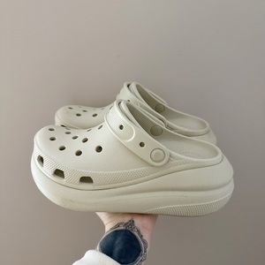 crocs platform off white shoes